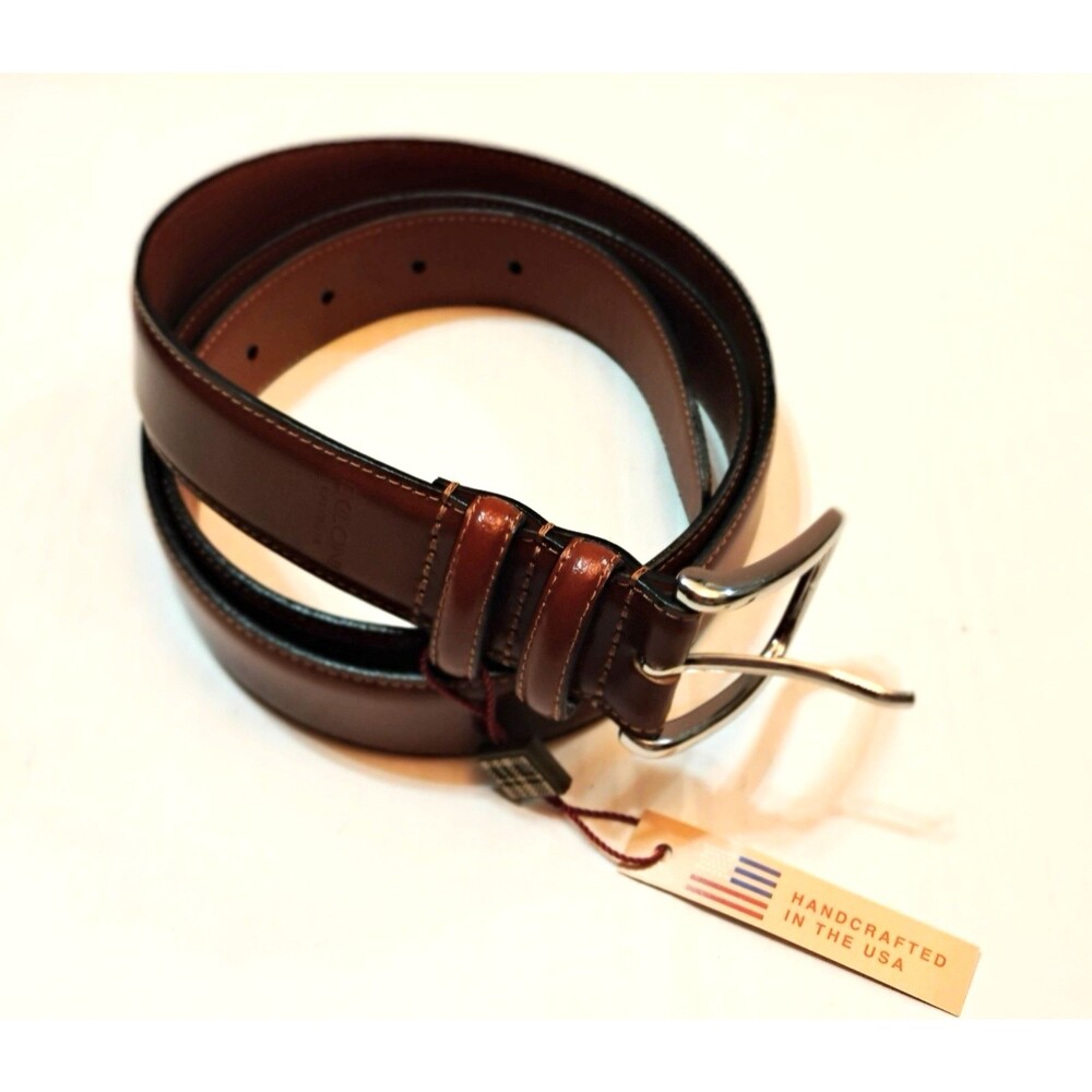 NWT BOCONI NASHVILLE MENS BELT SIZE 40 BROWN LEATHER HAND MADE USA #400